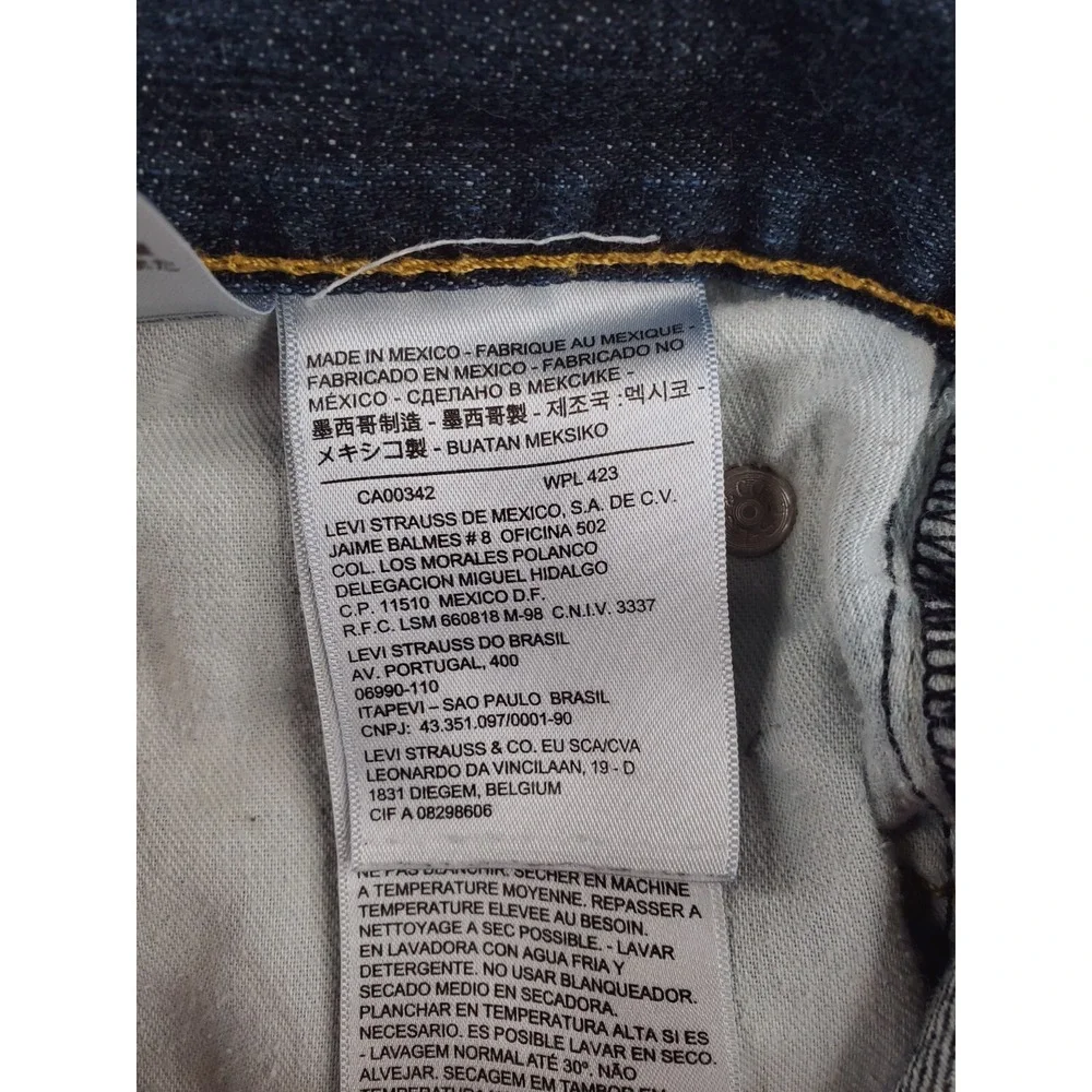 Levis 559 Jeans Mens 36x32 Relaxed Straight Heavy Denim Work Pants Dark Wash